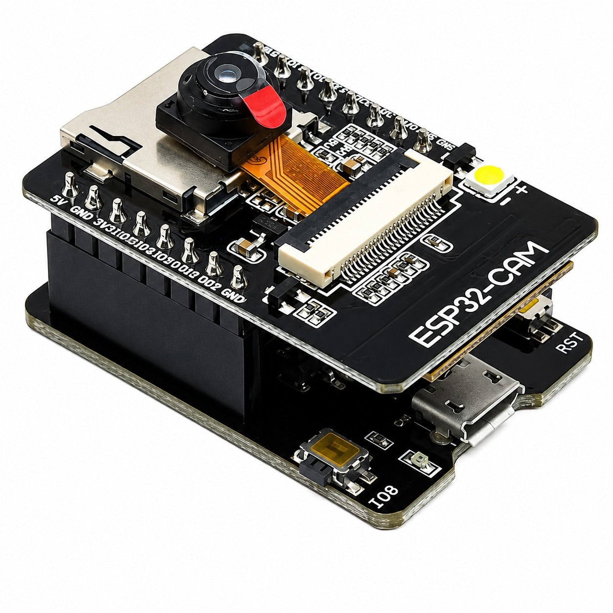 ESP32-CAM WiFi Bluetooth Camera Module
ESP32-CAM Development Board
ESP32 Camera Board for IoT
ESP32 WiFi Camera Module