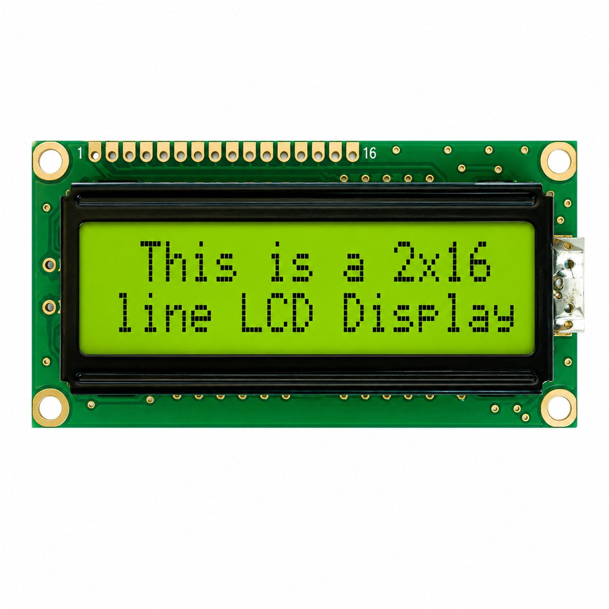16×2 LCD Display Module
1602 Character LCD
Arduino LCD Display
HD44780 LCD Module