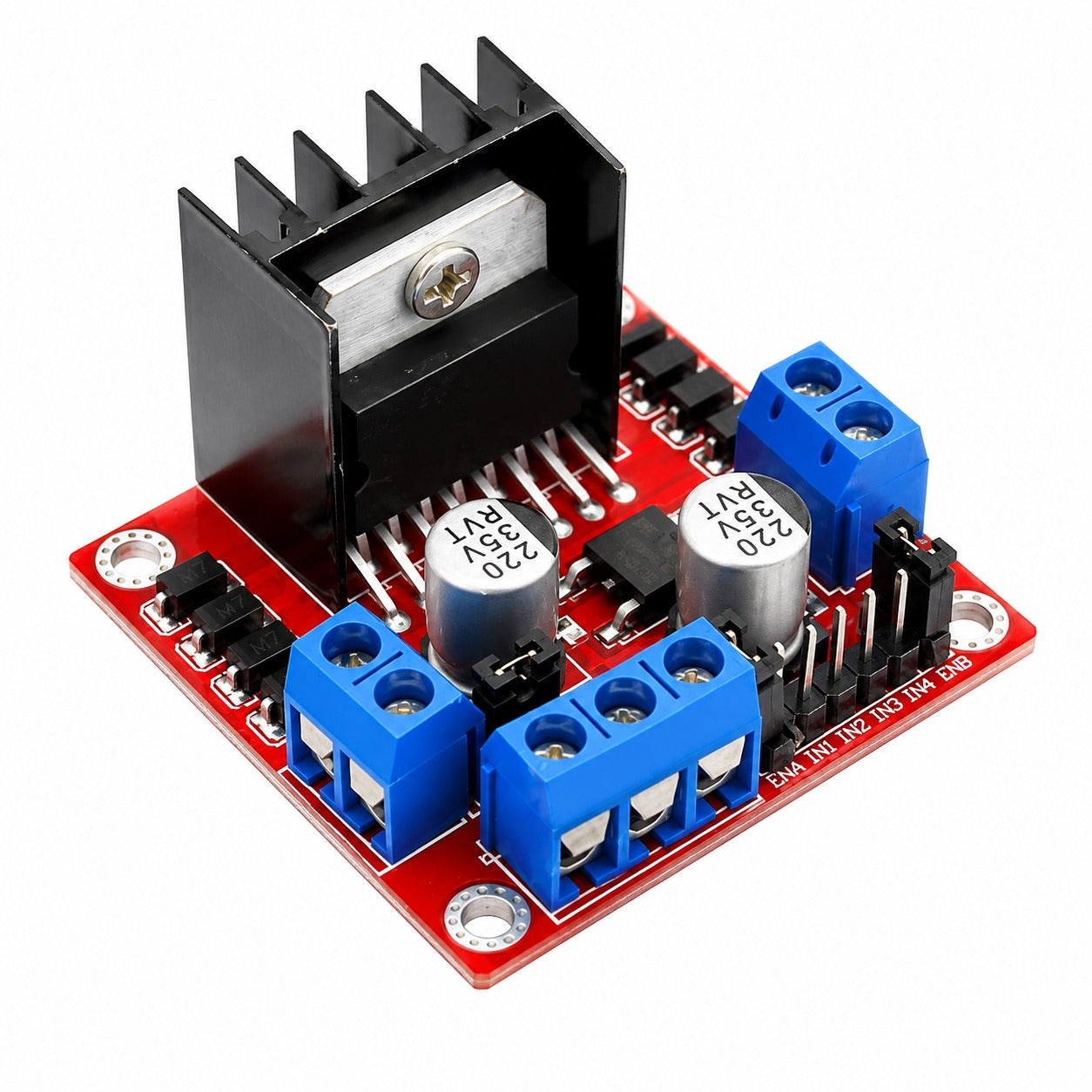 L298N Dual H-Bridge Motor Driver Module
Arduino L298N Motor Driver Board
Dual DC Motor Driver Module
L298N Module for Robotics Projects