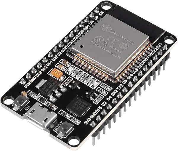 Electronic circuit board with microcontroller on a white background
